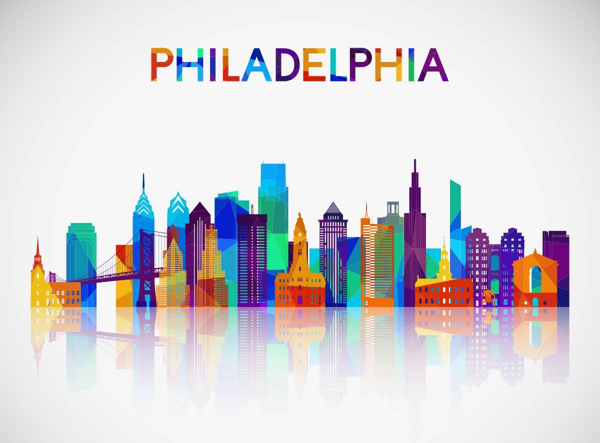 Philly skyline graphic